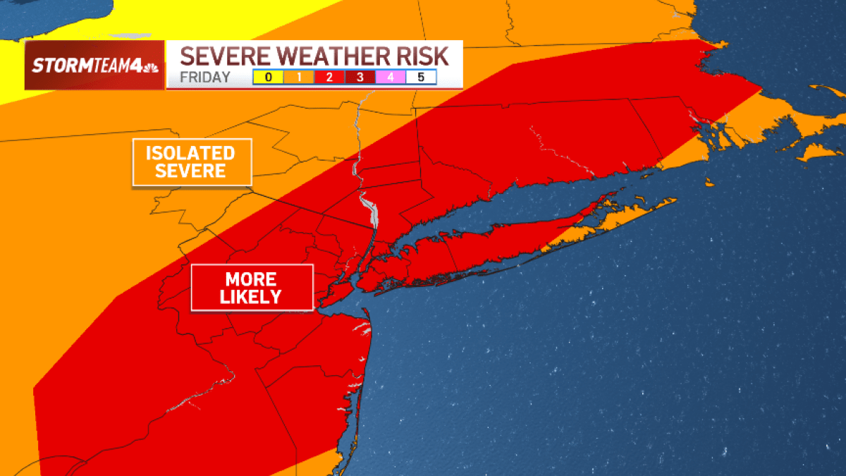 Weather in NJ, NY gets severe storm threat after extreme heat – NBC New York