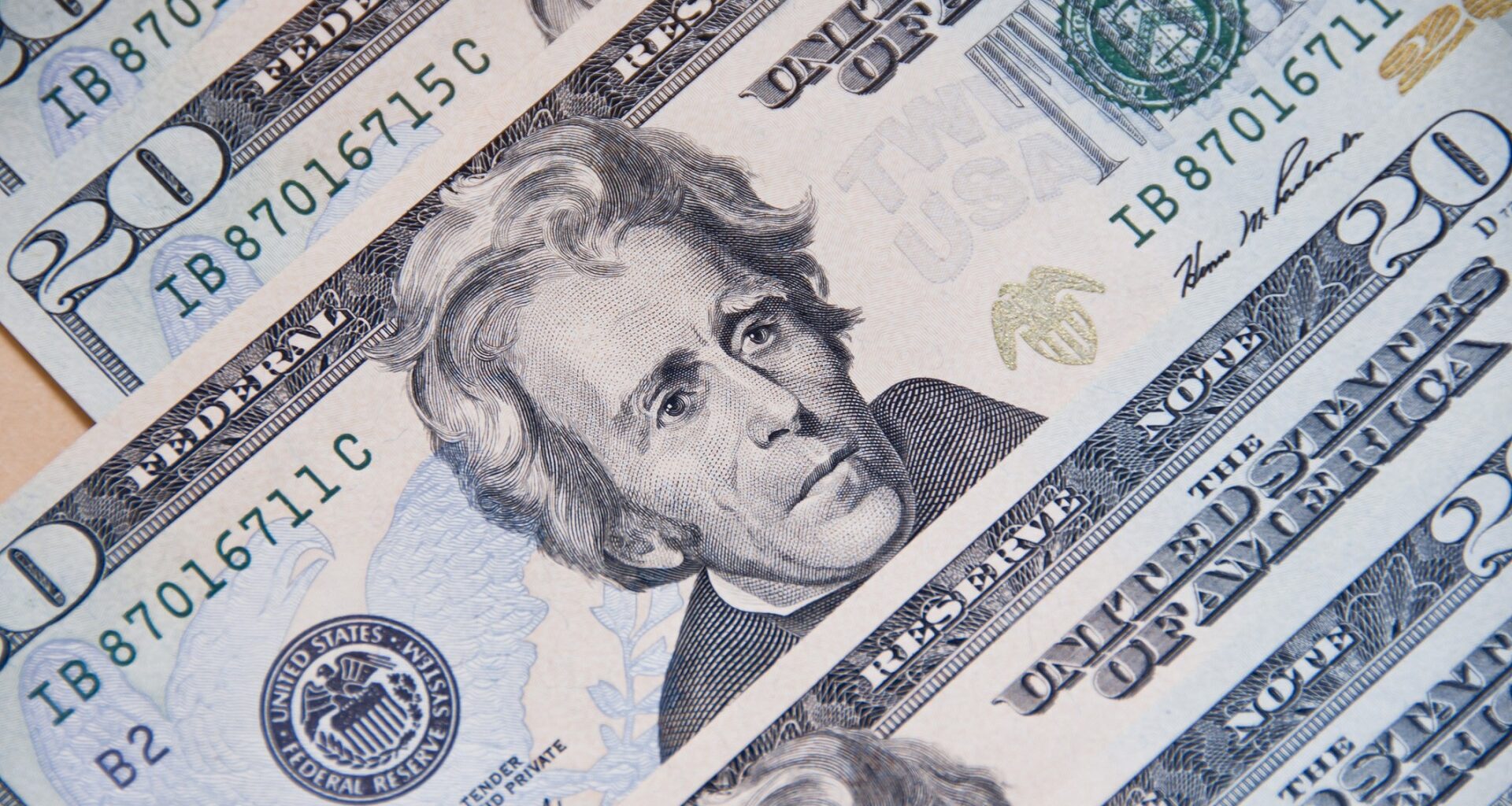 US Dollar, Banknote $20 stock photo