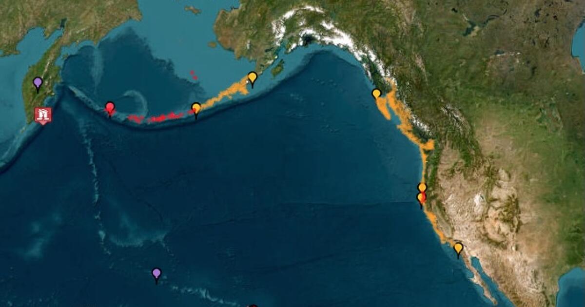 Tsunami warning upgraded for California coast after Russian earthquake