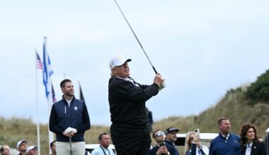 Donald Trump’s new Scottish golf course locked down by police on opening day
