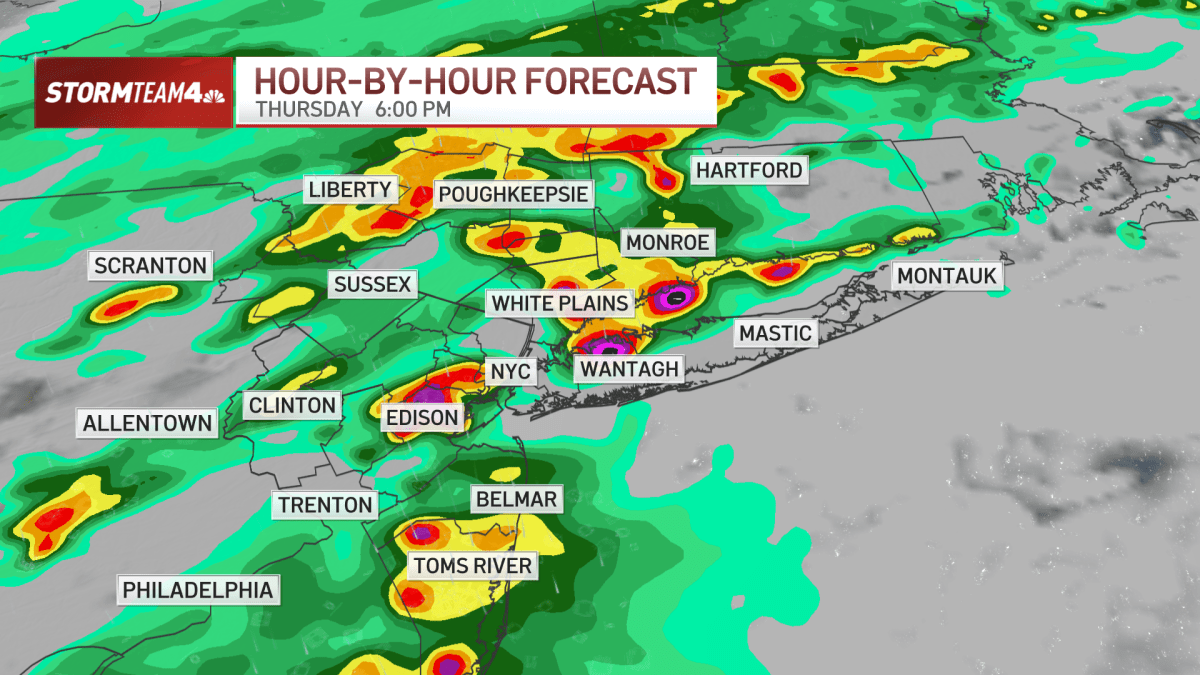 NYC, NJ expect storms. See hourly weather radar – NBC New York