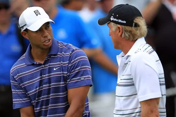 Tiger Woods and Greg Norman