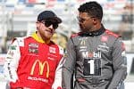 Tyler Reddick, Bubba Wallace talking at Bristol NKP