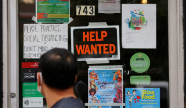 FILE PHOTO: Job openings advertised at businesses in Cambridge, Massachusetts