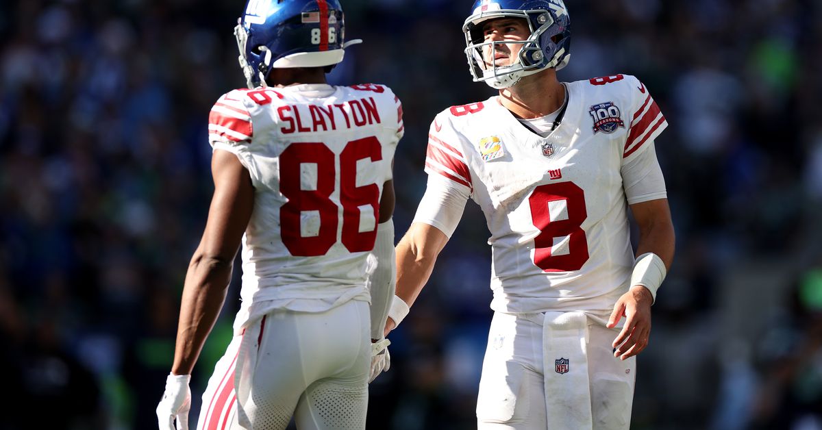 Darius Slayton is still defending Daniel Jones