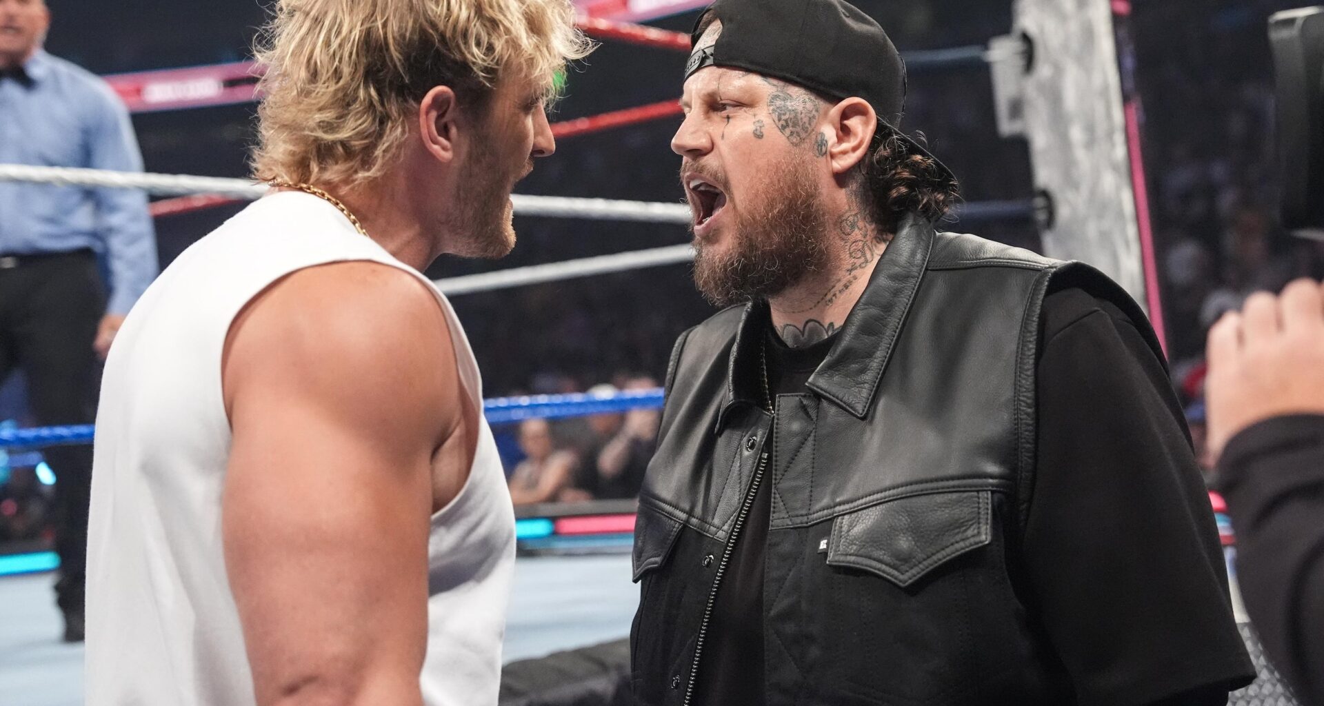 Jelly Roll Chokeslams Logan Paul Through Table on 'Jimmy Kimmel' with Orton, McIntyre