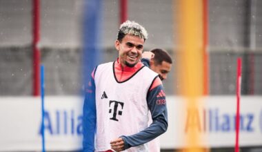 New Bayern Munich winger Luis Díaz takes part in first training