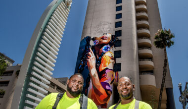 He’s painting a 12-story mural in the heart of downtown; here’s his message of encouragement • Long Beach Post News