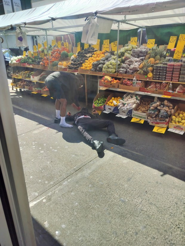 Multiple people were shot and slashed at Southern Blvd and Westchester Ave. on July 8, 2025 in the Bronx. (Courtesy Selcuk Sagdic)