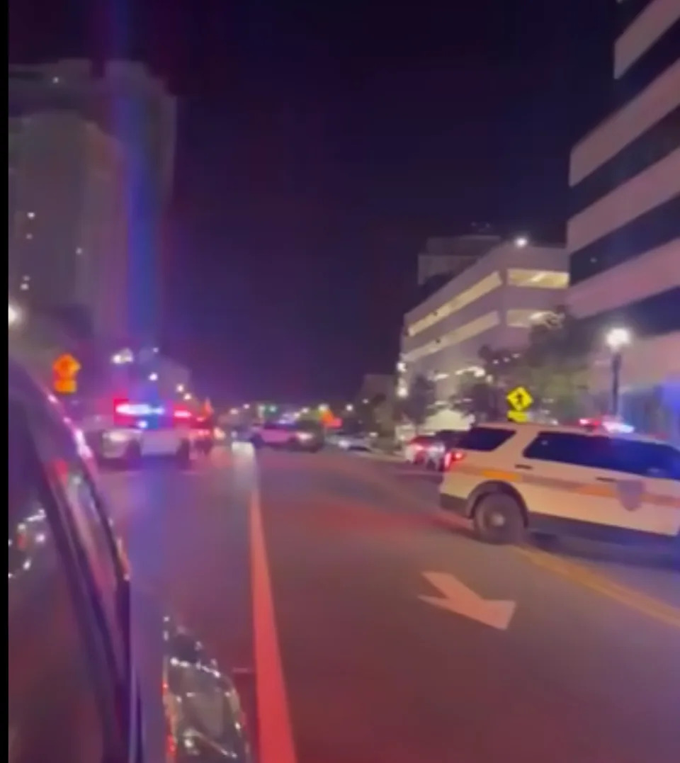 Jacksonville police block off downtown streets during a planned juvenile takeover that was getting out of hand on July 26.