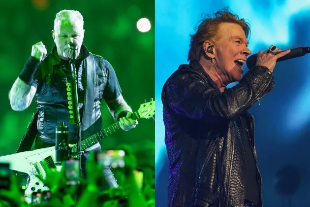 Metallica and Guns N' Roses were among the bands who paid tribute to Black Sabbath at 'Back to the Beginning.' - Credit: Steve Jennings/Getty Images; Kevin Mazur/Getty Images for Power Trip