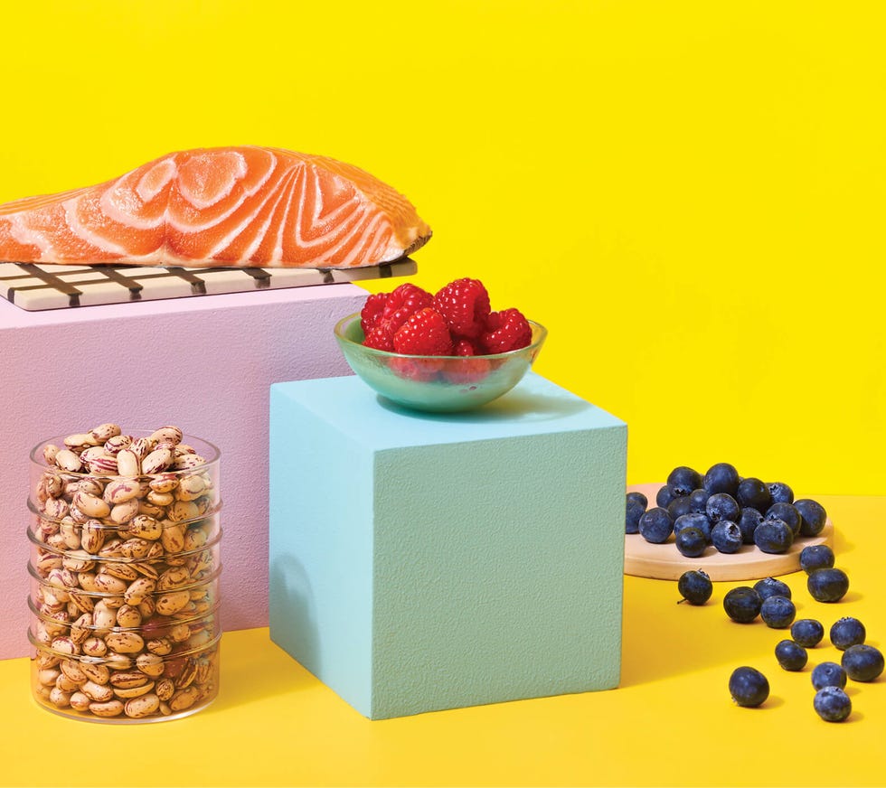 an array of brain healthy foods