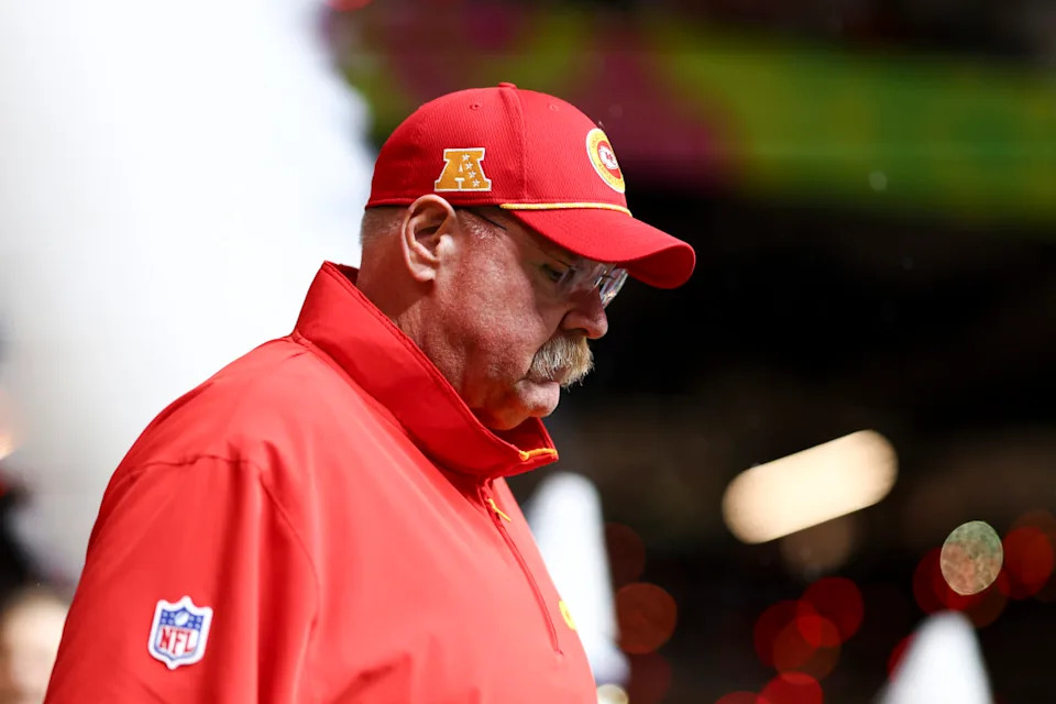 NEW ORLEANS, LOUISIANA - FEBRUARY 9: Kansas City Chiefs head coach Andy Reid walks onto the field before Super Bowl LIX against the Philadelphia Eagles at Caesars Superdome on February 9, 2025 in New Orleans, Louisiana. (Photo by Kevin Sabitus/Getty Images)Kevin Sabitus&sol;Getty Images