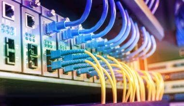 A photo of fiber optic cables.