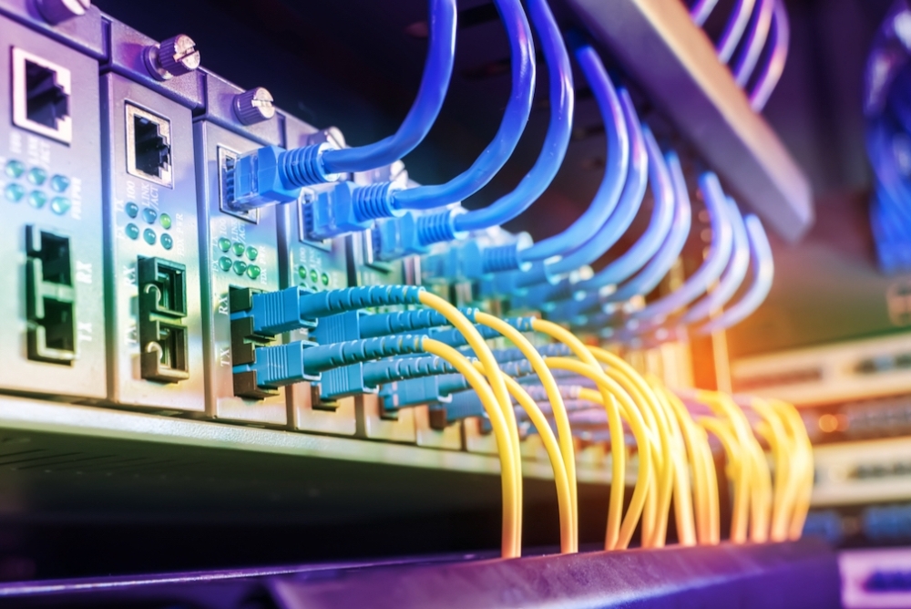A photo of fiber optic cables.