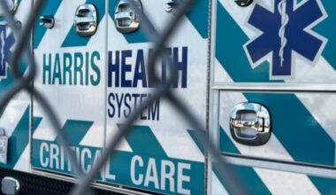 a Harris Health ambulance