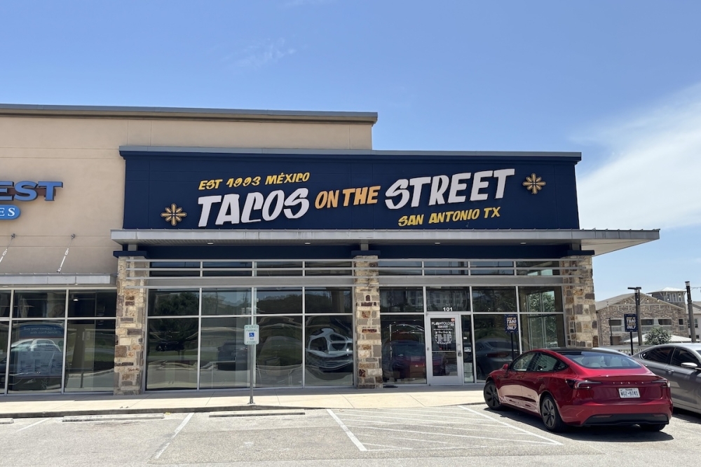 Tacos on the Street is expected to open in August, located just off of Hwy. 281 in North San Antonio. (Andrew Creelman/Community Impact)