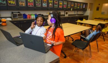 Children using a computer.