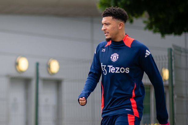 Jadon Sancho back in training with Manchester United 2024