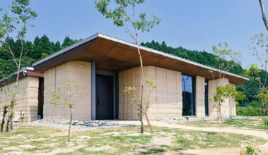 lib work's 3D printed house in japan is made from earth and lime