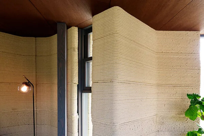 lib work's 3D printed, biodegradable house in japan is made entirely from earth and lime