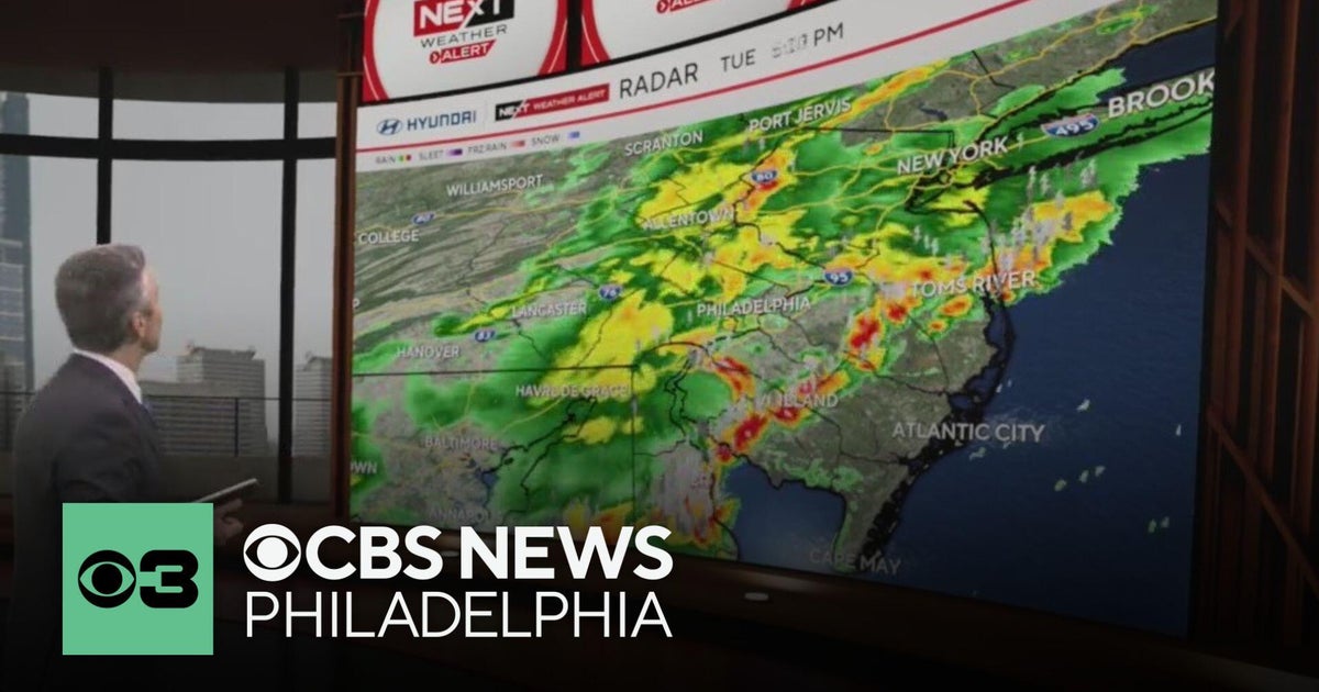 Tracking storms in Philadelphia region on Tuesday night