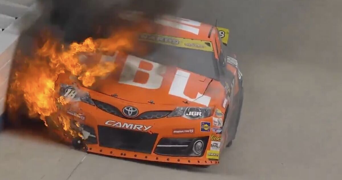 NASCAR race at Dover stopped as car bursts into flames in terrifying f - Motorsport - Sports