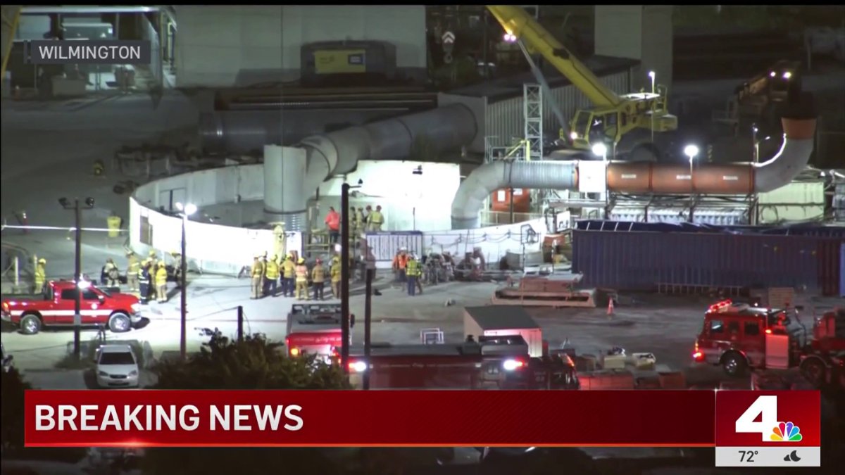 Dozens rescued from sanitation tunnel collapse in Wilmington – NBC Los Angeles
