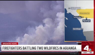 Firefighters battling two wildfires in Riverside County near Aguanga – NBC Los Angeles