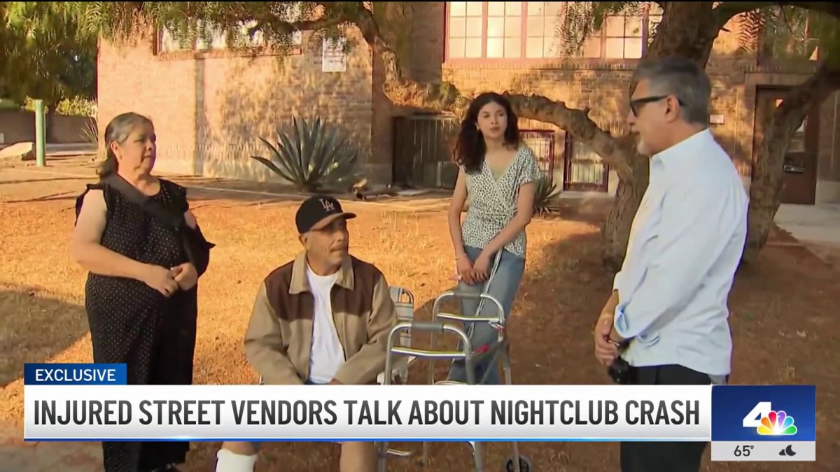 Injured street vendors talk about nightclub crash – NBC Los Angeles