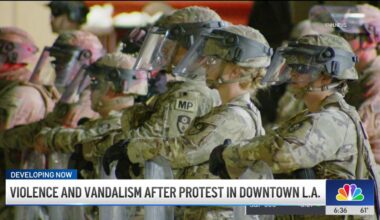 Violence and vandalism after protest in downtown LA – NBC Los Angeles