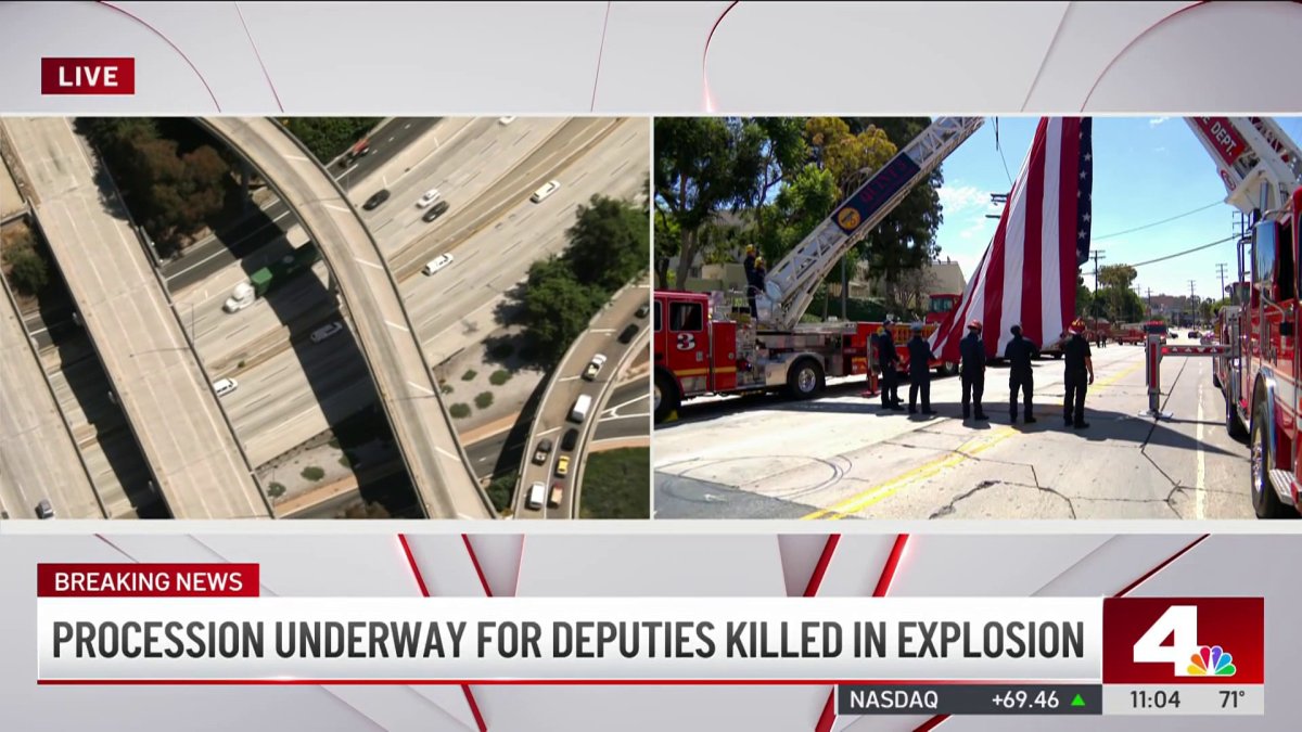 Procession honors LA County deputies killed in explosion – NBC Los Angeles