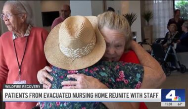 Emotional reunion between Eaton Fire nursing home evacuees and staff – NBC Los Angeles