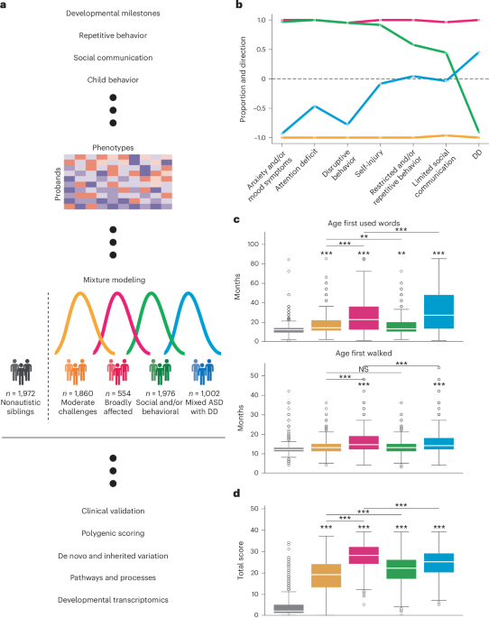 Decomposition of phenotypic heterogeneity in autism reveals underlying genetic programs