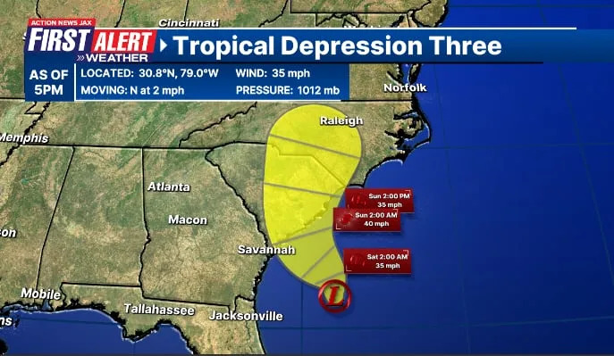 Tracking the path and impacts of Tropical Depression 3