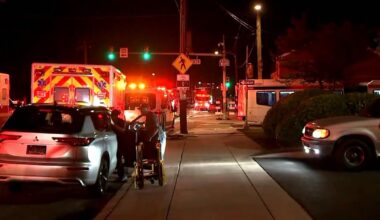 Senior citizens evacuated in hot weather after electrical fire at Philadelphia apartment complex