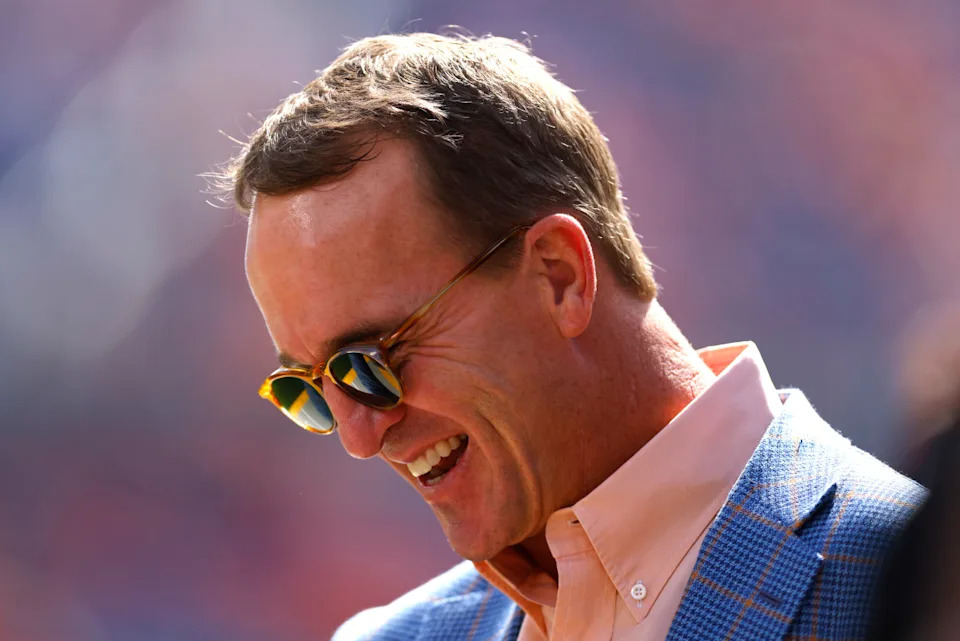 DENVER, COLORADO - SEPTEMBER 15: Former Denver Broncos quarterback Peyton Manning looks on during a game between the Pittsburgh Steelers and the Denver Broncos at Empower Field At Mile High on September 15, 2024 in Denver, Colorado. (Photo by Justin Edmonds/Getty Images)Justin Edmonds&sol;Getty Images