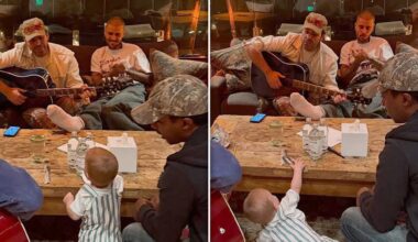 Justin Bieber's Baby Son Jack Blues Joins Him for Studio Jam Session