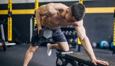 dumbbell rows