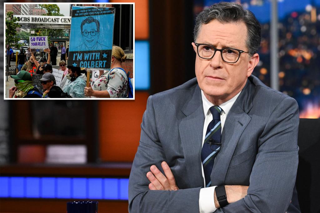 NYC's 'We're With Colbert' rally for late-night host is bust