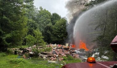 Home destroyed after explosion in Franklin County, New York