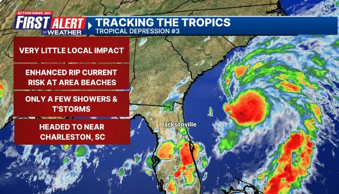 Tracking the path and impacts of Tropical Depression 3