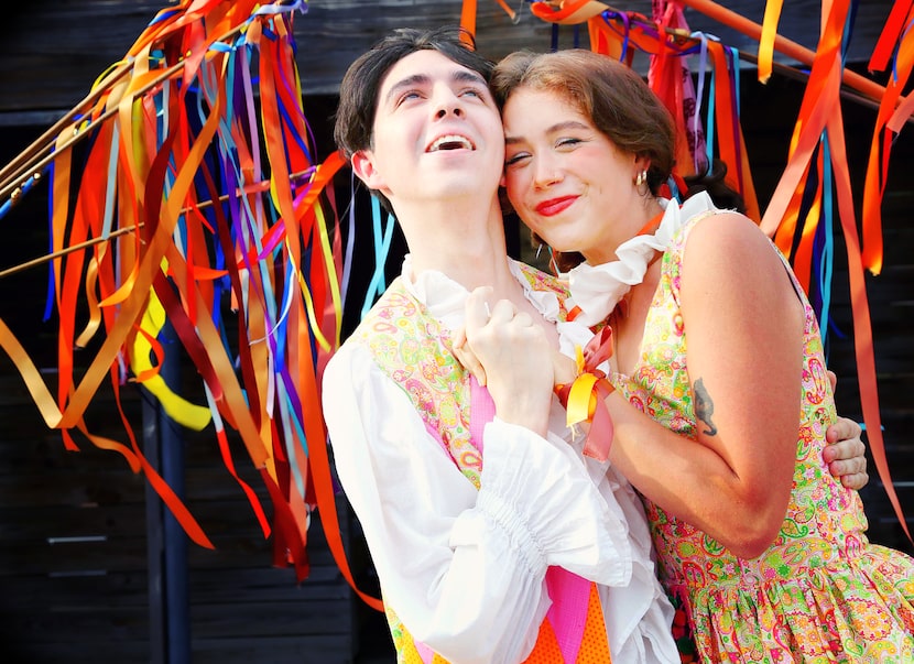 From left, Liam Markland as Cocoliche and Grace Hays as Rosita in Hip Pocket Theatre’s...