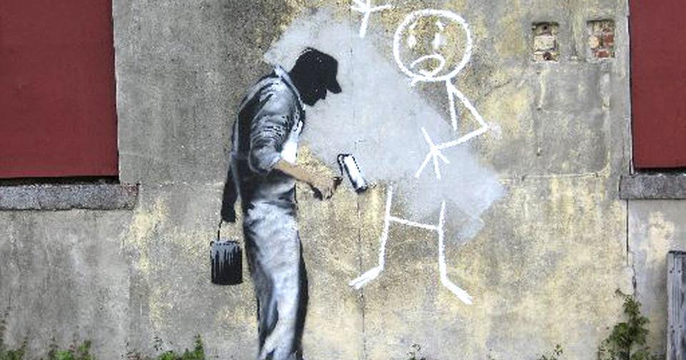 Banksy New Orleans graffiti painting cut out and trucked off | Arts