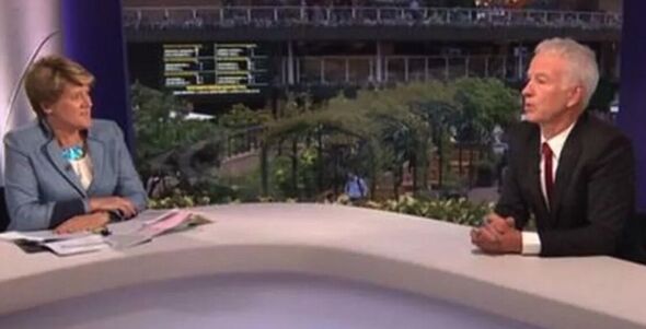 Clare Balding and John McEnroe on the BBC