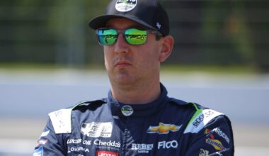 NASCAR driver Kyle Busch looking unimpressed