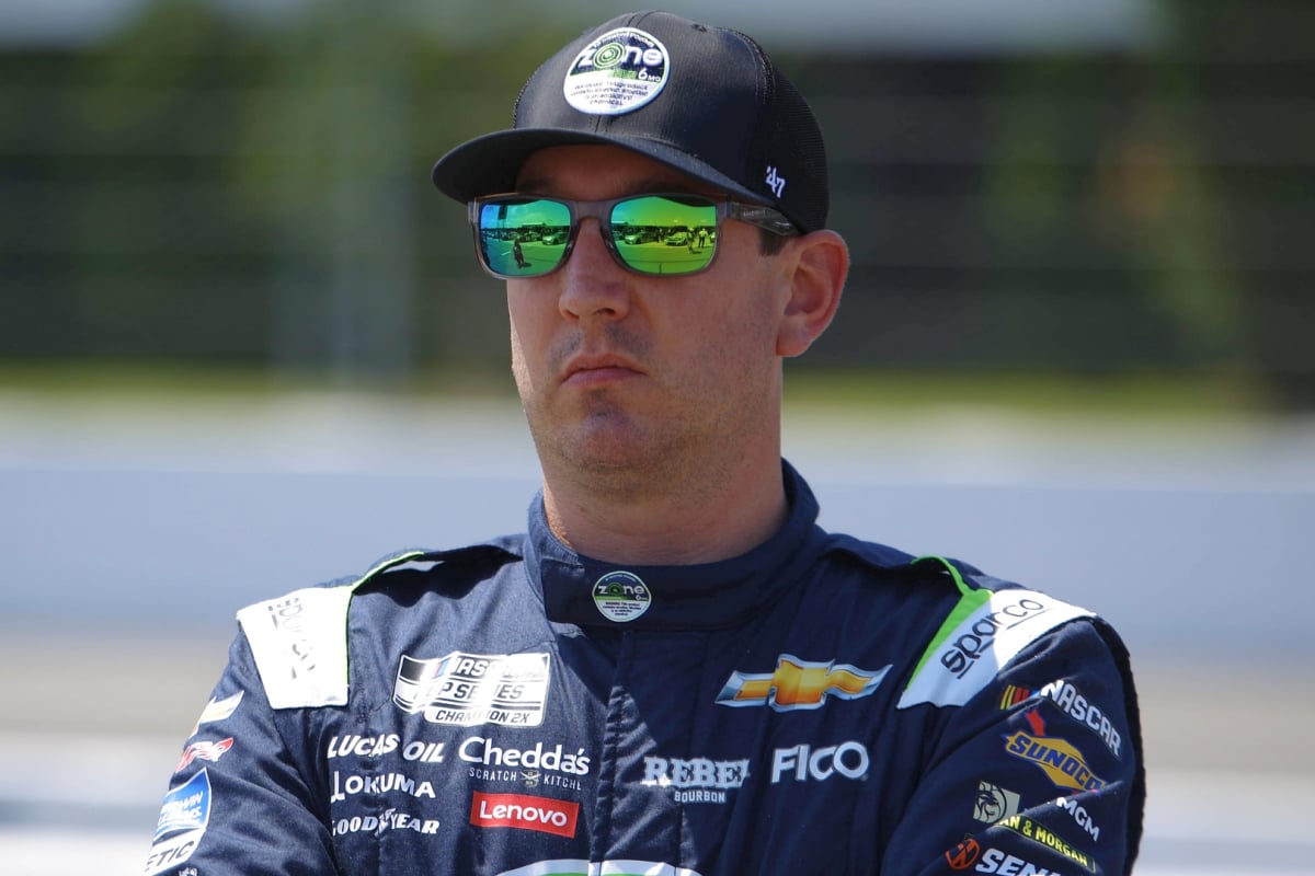 NASCAR driver Kyle Busch looking unimpressed