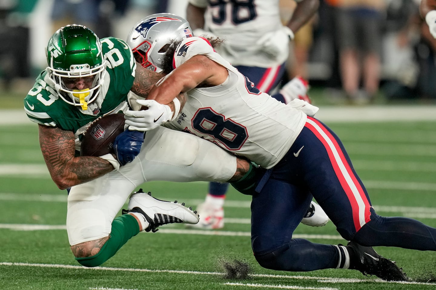 Patriots linebacker Jahlani Tavai had a career-high 115 tackles last season.