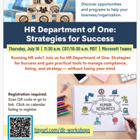 Department of Labor and Regulation to Host "HR Department of One" Session | Local News