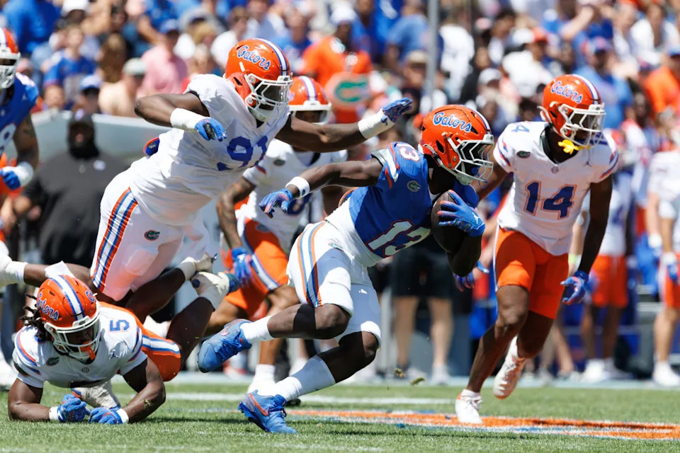 Florida Gators running back Jadan Baugh (13).Matt Pendleton-Imagn Images